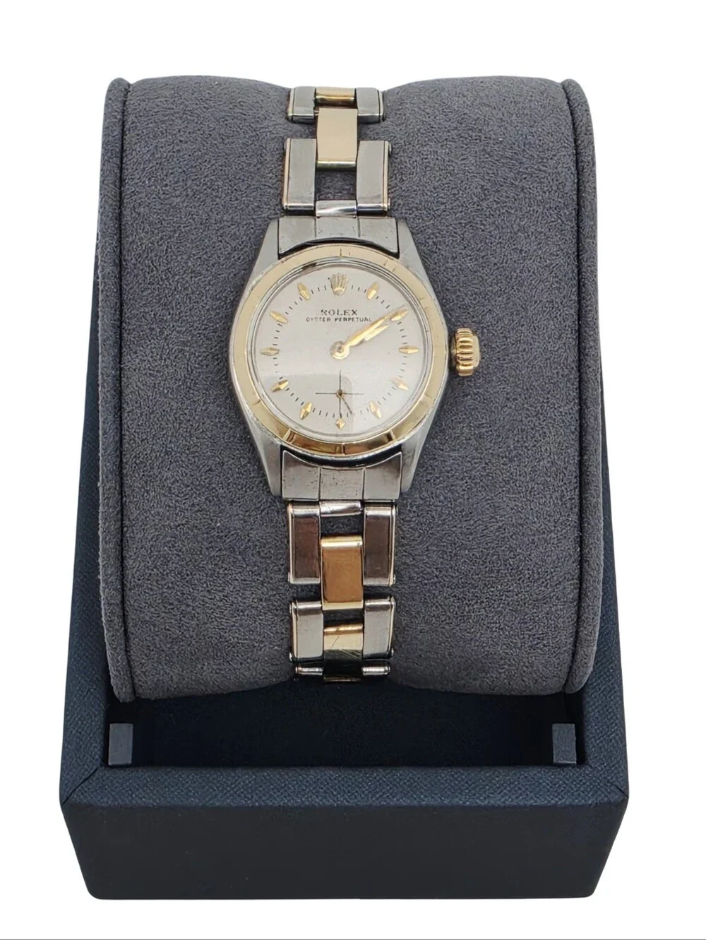 Vintage 1954 Rolex Oyster Perpetual Ladies Watch 6505 Stainless & 18k Gold + COA